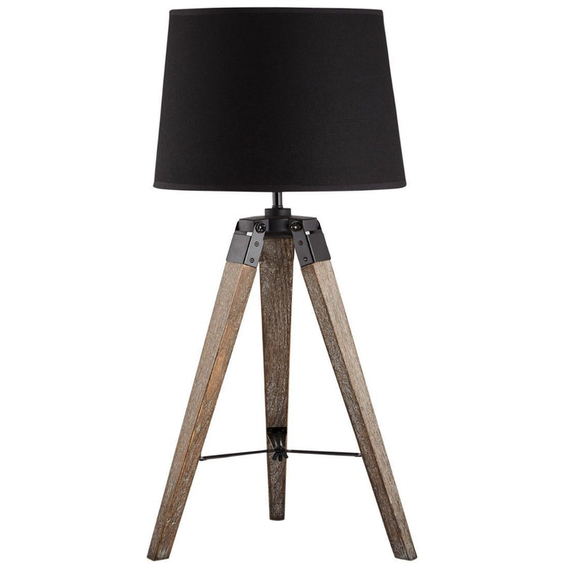 Small Tripod Table Lamp with Black Shade - Crystal Palace Lighting