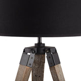 Small Tripod Table Lamp with Black Shade - Crystal Palace Lighting