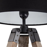 Small Tripod Table Lamp with Black Shade - Crystal Palace Lighting