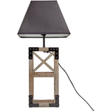Square Table Lamp with Black Shade - Crystal Palace Lighting