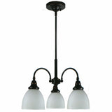 Benson 3 Light Pendant with Rod Set in Bronze, 2 Orientation Options - Crystal Palace Lighting