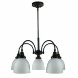 Benson 5 Light Pendant with Rod Set in Bronze, 2 Orientation Options - Crystal Palace Lighting