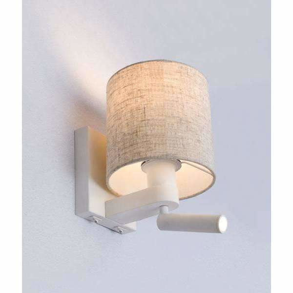 Brighton E27 Wall Lamp with In-Built Adjustable Reading Light - Crystal Palace Lighting