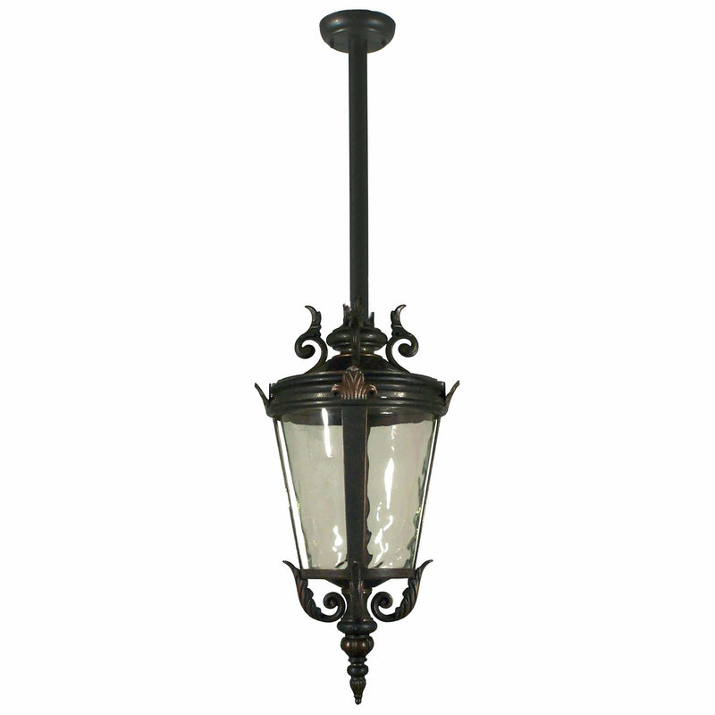 Albany Exterior Pendant with Rod Set in Antique Bronze - Crystal Palace Lighting