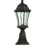 Strand Exterior Pillar Mount in Antique Bronze, 2 Size Options - Crystal Palace Lighting