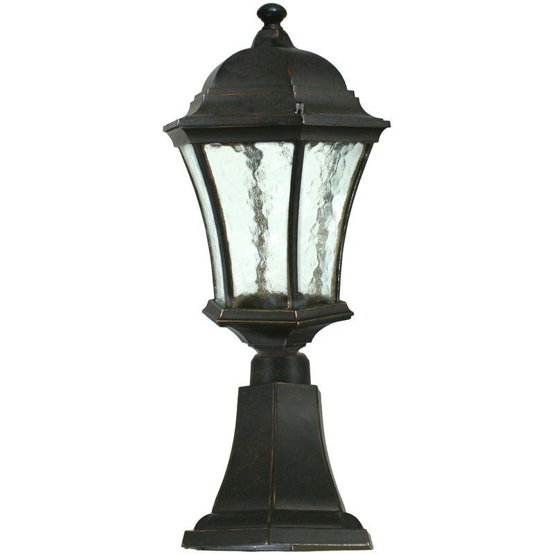 Strand Exterior Pillar Mount in Antique Bronze, 2 Size Options - Crystal Palace Lighting