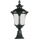 Waterford Exterior Pillar Mount in Antique Black, 2 Size Options - Crystal Palace Lighting