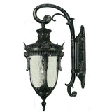 Wellington Exterior Coach Wall Light in Antique Black, 3 Size Options - Crystal Palace Lighting