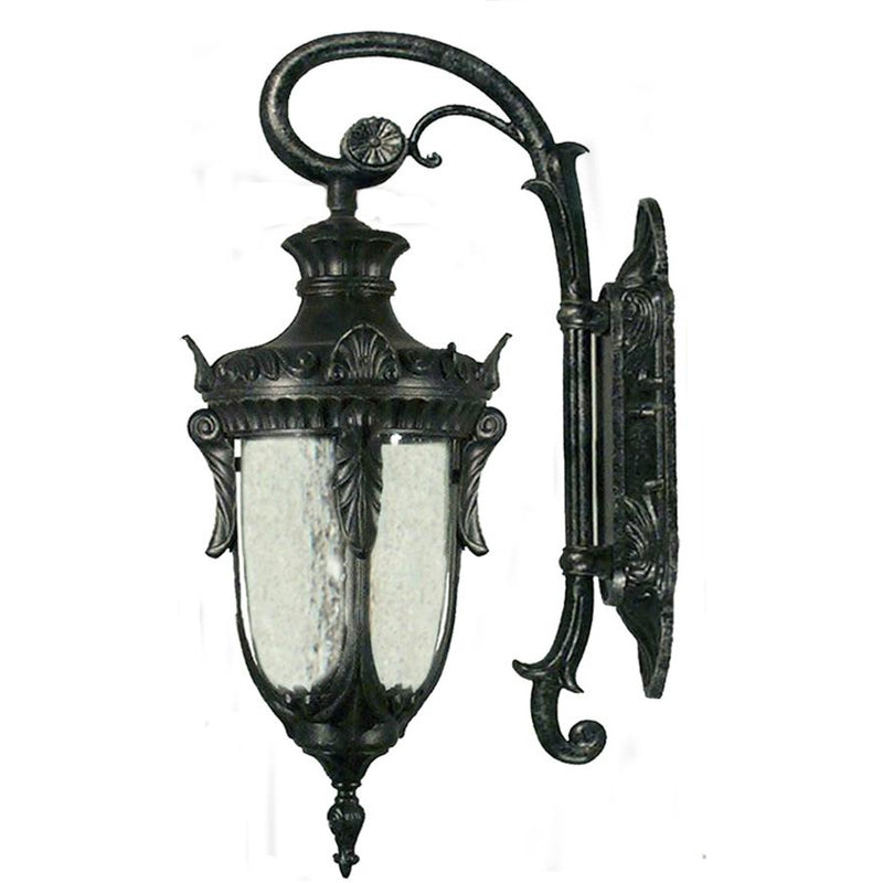Wellington Exterior Coach Wall Light in Antique Black, 3 Size Options - Crystal Palace Lighting
