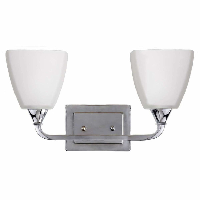 Futura 2 Light Wall Light in Chrome - Crystal Palace Lighting