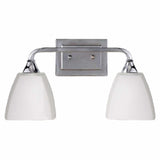 Futura 2 Light Wall Light in Chrome - Crystal Palace Lighting