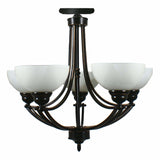 Houston 5 Light Flush Light, 2 Colour Options - Crystal Palace Lighting