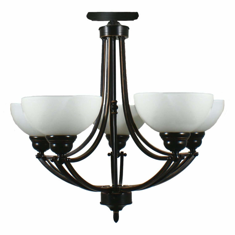 Houston 5 Light Flush Light, 2 Colour Options - Crystal Palace Lighting
