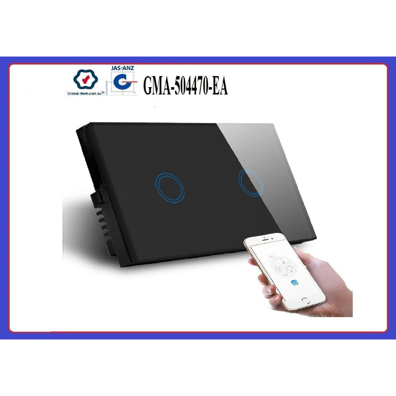 WIFI 2 Gang Touch Switch - Crystal Palace Lighting
