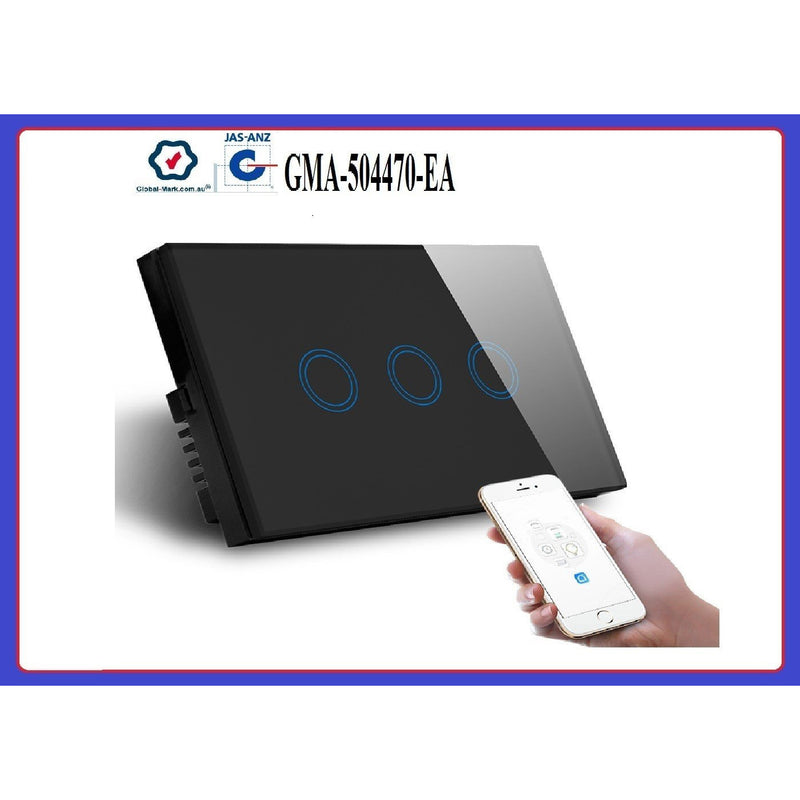WIFI 3 Gang Touch Switch - Crystal Palace Lighting