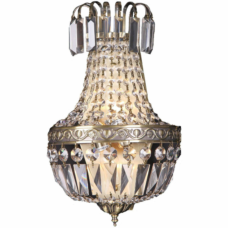 Le Pavillon 2 Light Crystal Wall Light, 2 Colour Options - Crystal Palace Lighting