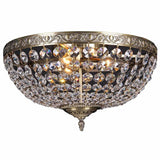 Le Pavillon 3 Light Flush Crystal Chandelier, 2 Colour Options - Crystal Palace Lighting