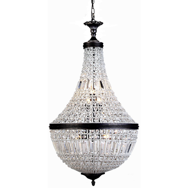 Marseilles 8 Light Crystal Basket Chandelier in Bronze - Crystal Palace Lighting