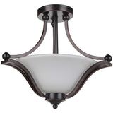 Rivoli 3 Light Semi Flush Light, 2 Colour Options - Crystal Palace Lighting