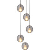 Dimple Glass with Chrome Plate Sphere Pendant - Crystal Palace Lighting