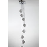 Dimple Glass with Chrome Plate Sphere Pendant - Crystal Palace Lighting