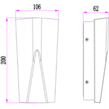 Wig Exterior Surface Mounted 2 Light LED Wall Light, 2 Colour Options, (Up+Down) - Crystal Palace Lighting