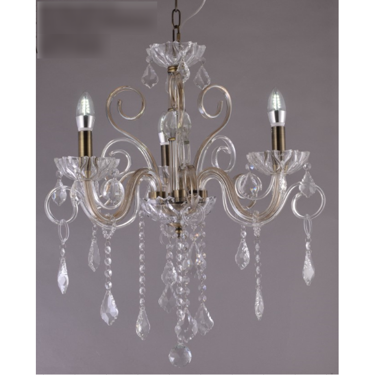 Marchand Stephanie Antique Brass Crystal Chandelier, Four Sizes - Crystal Palace Lighting