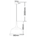 Nordic Pendant in White, 3 Size options - Crystal Palace Lighting