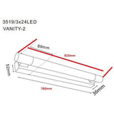 Vanity series: LED interior wall lights, 2 sizes - Crystal Palace Lighting