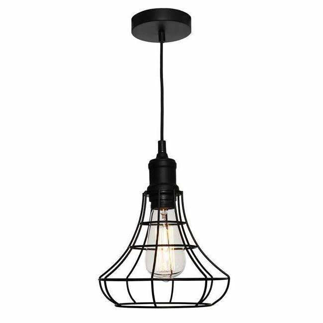 Cage Pendant in Black, 3 Size Options - Crystal Palace Lighting
