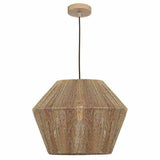 Cassie Pendant Light, Maple Wood Finish with Natural Tan Thread, 2 Size Options - Crystal Palace Lighting