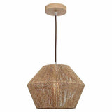 Cassie Pendant Light, Maple Wood Finish with Natural Tan Thread, 2 Size Options - Crystal Palace Lighting
