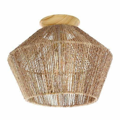 Cassie Batten Fix Light, Maple Wood Finish with Natural Tan Thread - Crystal Palace Lighting