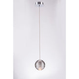 Dimple Glass with Chrome Plate Sphere Pendant - Crystal Palace Lighting