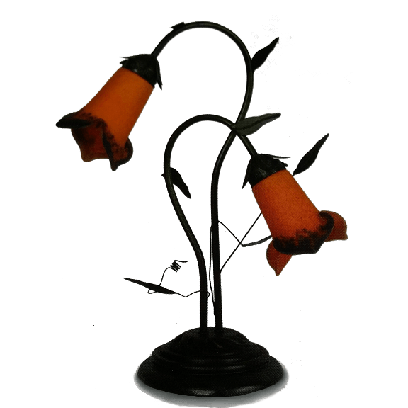 Marchand Art De France 2 Light Flower Table Lamp - Crystal Palace Lighting