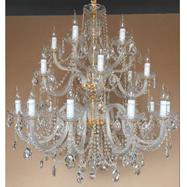 Marchand 24 Light Royal Crystal Chandelier, 2 Colour Options - Crystal Palace Lighting