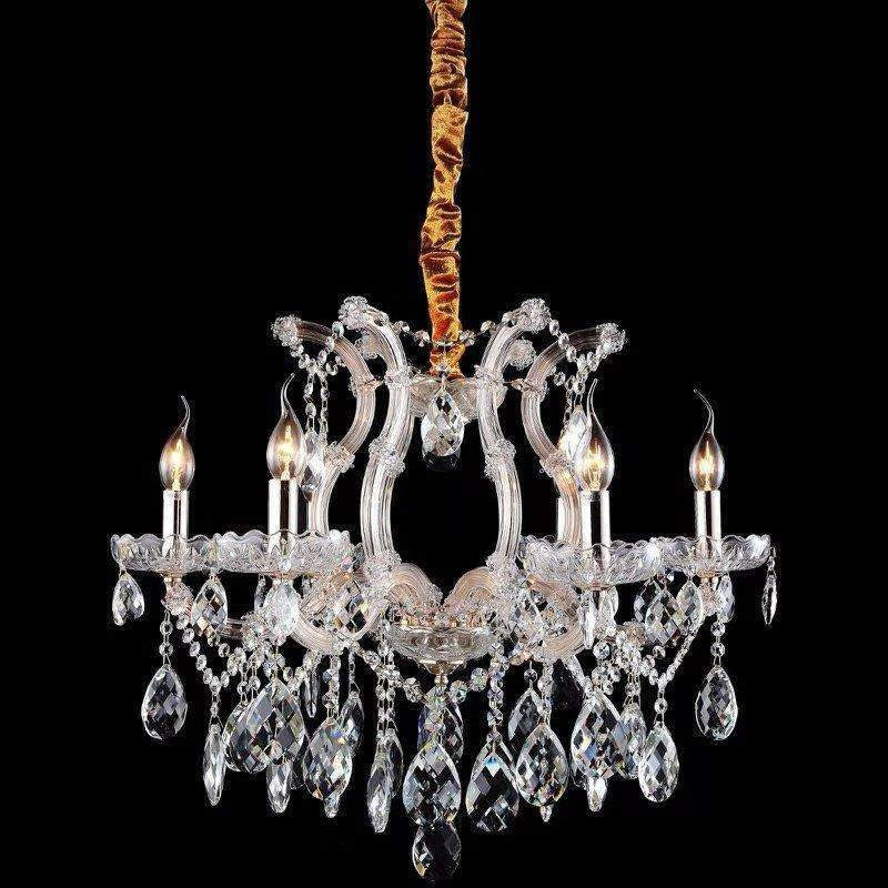 Marchand Alexandra 6 Light Crystal Chandelier with Clear Crystals - Crystal Palace Lighting