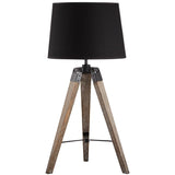 Small Tripod Table Lamp with Black Shade - Crystal Palace Lighting