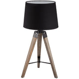 Small Tripod Table Lamp with Black Shade - Crystal Palace Lighting