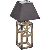 Square Table Lamp with Black Shade - Crystal Palace Lighting