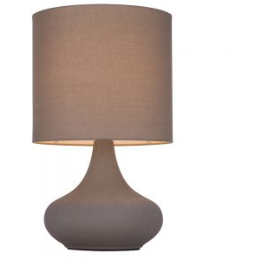Concrete Colour Touch Lamp with Grey Shade - Crystal Palace Lighting