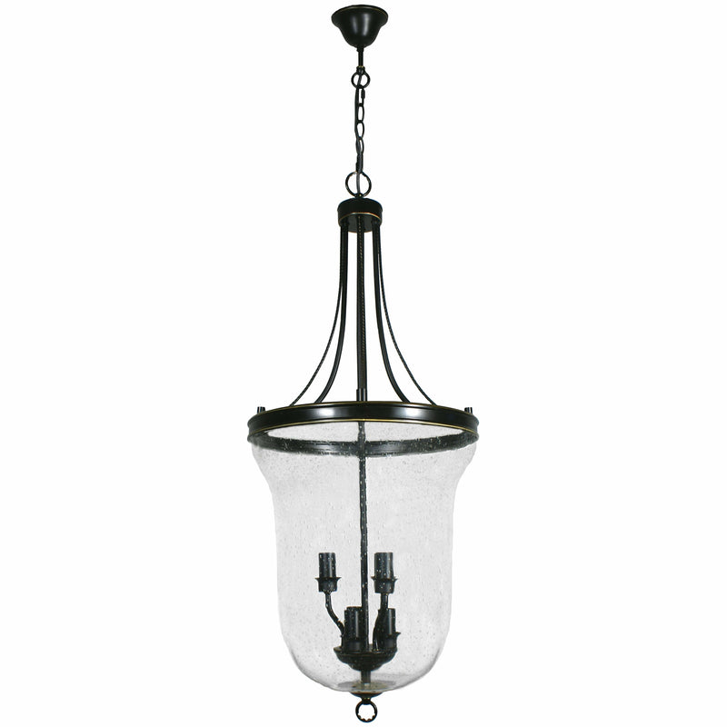 Carrington 6 Light Pendant in Bronze and Clear - Crystal Palace Lighting