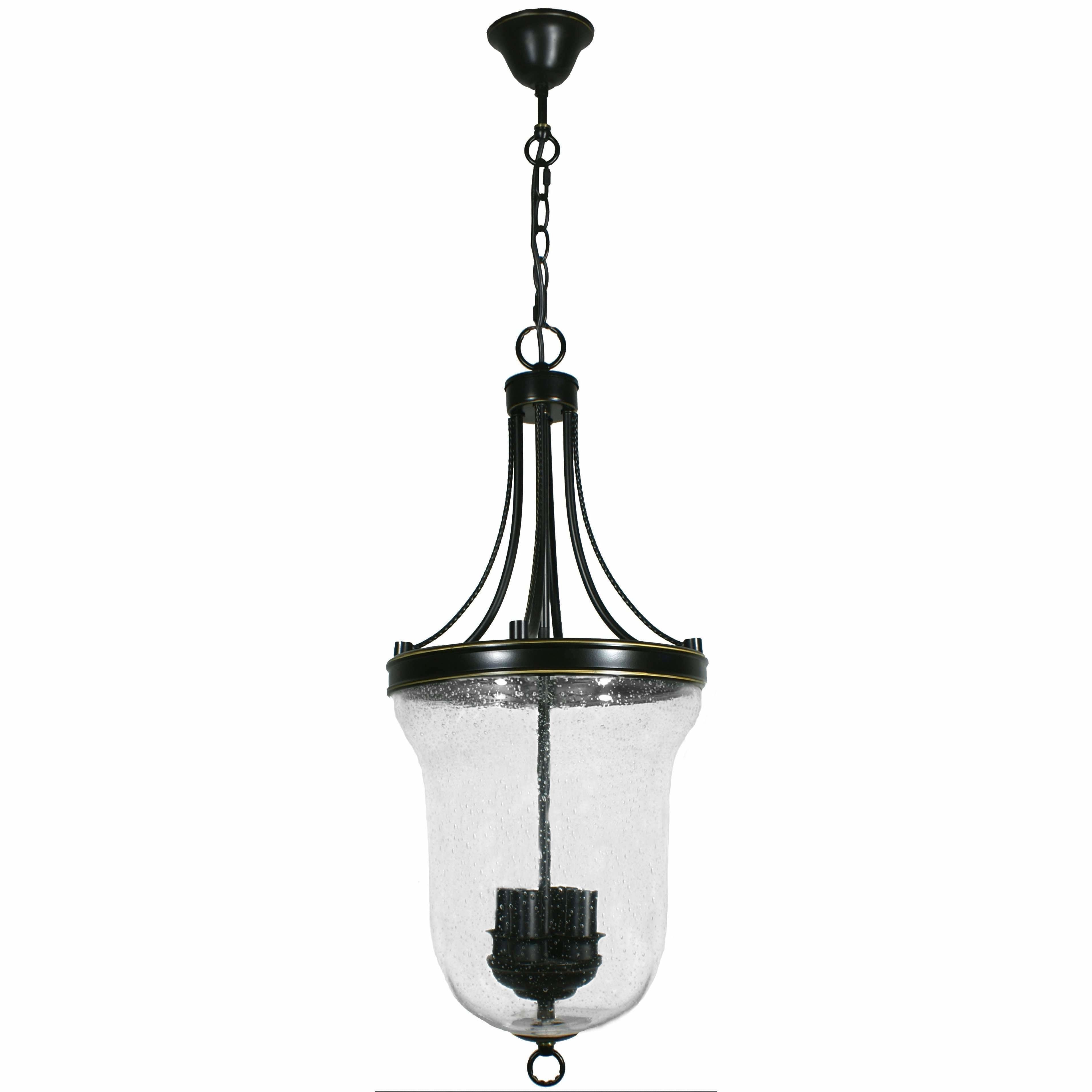 Glass urn store pendant light