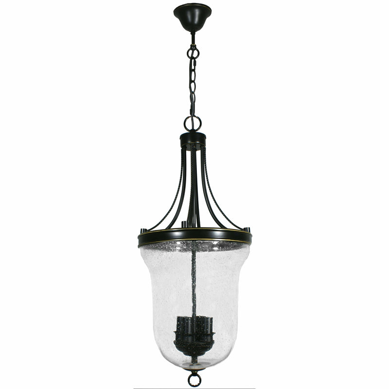 Carrington 4 Light Pendant in Bronze and Clear - Crystal Palace Lighting