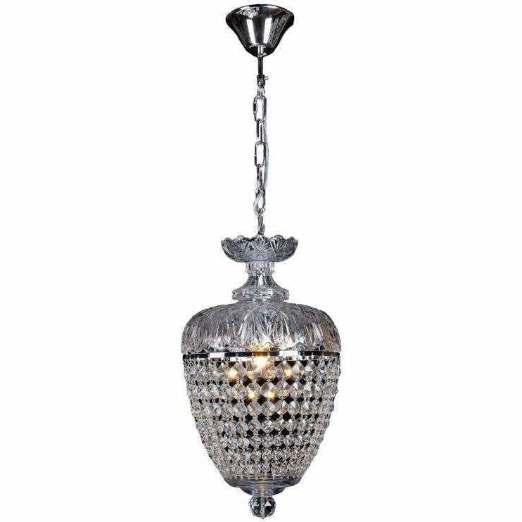 Crystal store basket chandelier