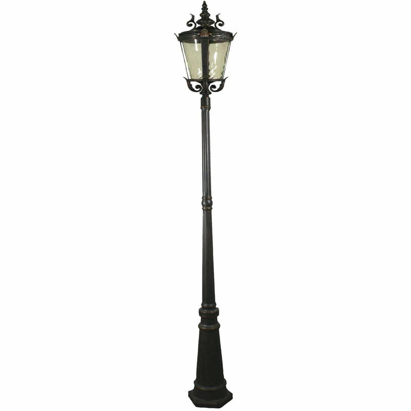 Albany 3 Piece Lamp Post in Antique Bronze - Crystal Palace Lighting