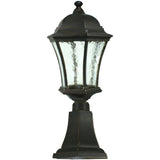 Strand Exterior Pillar Mount in Antique Bronze, 2 Size Options - Crystal Palace Lighting