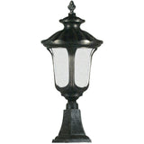 Waterford Exterior Pillar Mount in Antique Black, 2 Size Options - Crystal Palace Lighting