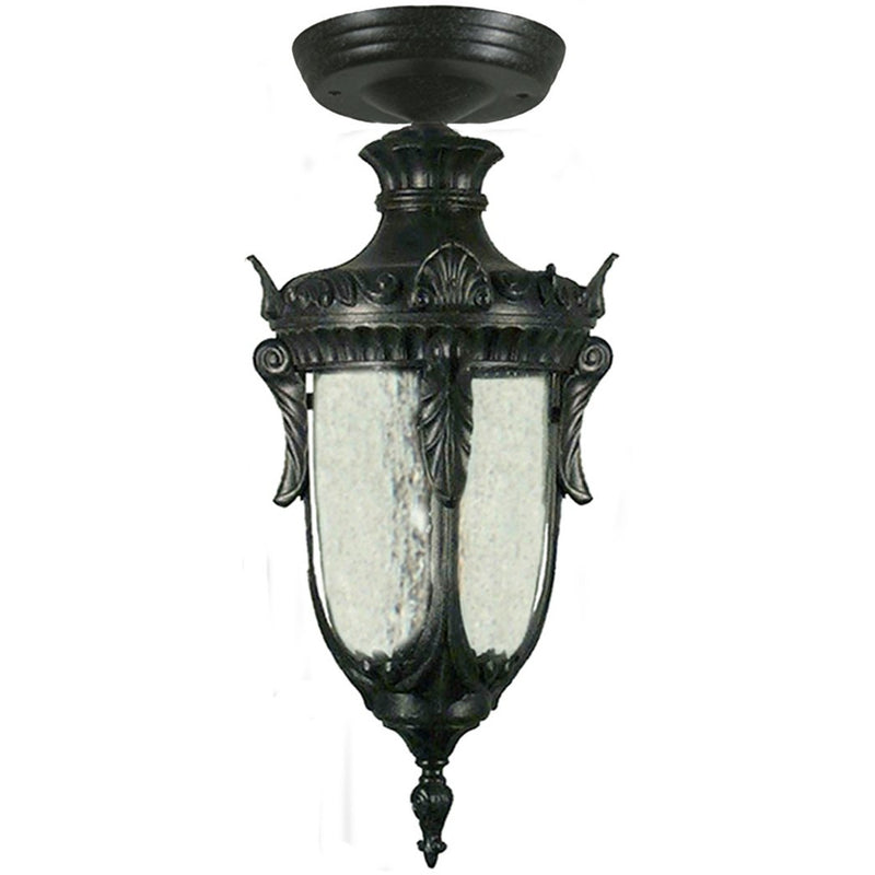 Wellington Exterior Under Eave in Antique Black, 2 Size Options - Crystal Palace Lighting