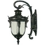 Wellington Exterior Coach Wall Light in Antique Black, 3 Size Options - Crystal Palace Lighting